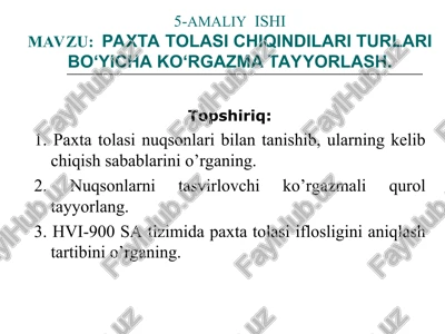 paxta tolasining nuqsonlari — PPT