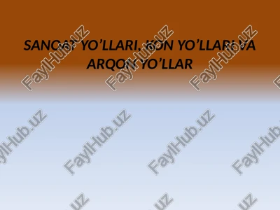 sanoat yo'llari — PPTX