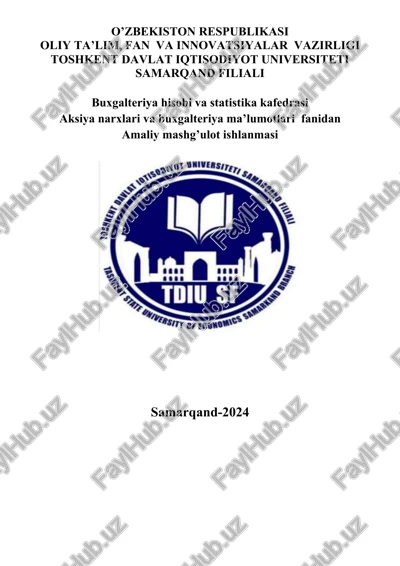 qarz qimmatli qog'ozlar hisobi — DOCX