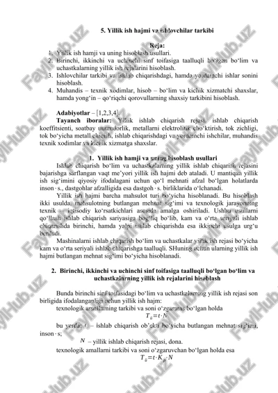yillik ish hajmi va ishlovchilar tarkibi — DOCX
