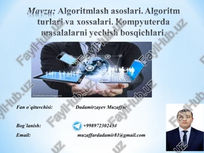 algoritmlash asoslari — PPT