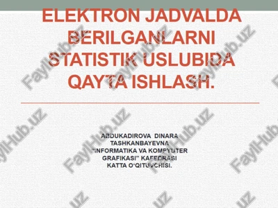informatika va kompyuter grafikasi — PPTX