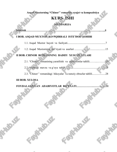 chinor romanining tahlili — DOC