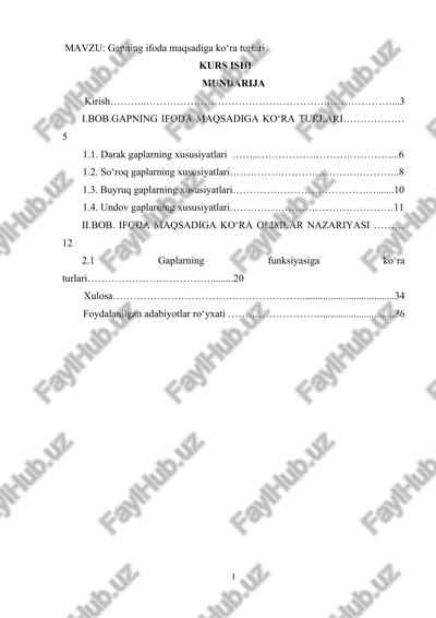gapning ifoda maqsadiga ko‘ra turlari — DOCX