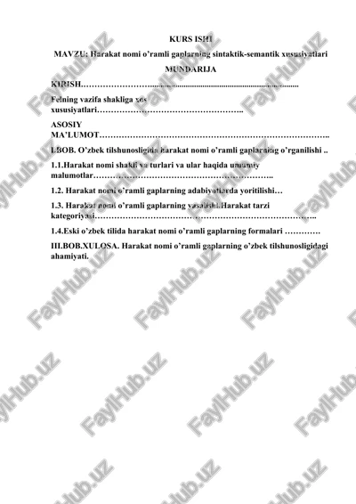 harakat nomi o’ramli gaplarning sintaktik-semantik xususiyatlari — DOCX