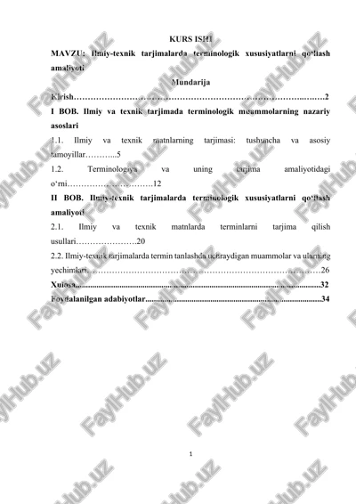 ilmiy-texnik tarjimalarda terminologik xususiyatlarni qo‘llash amaliyoti — DOCX