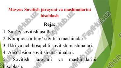 sovitish jarayoni va mashinalarini hisoblash — PPTX