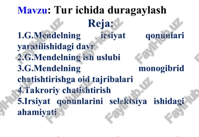 umumiy genetika — PPT
