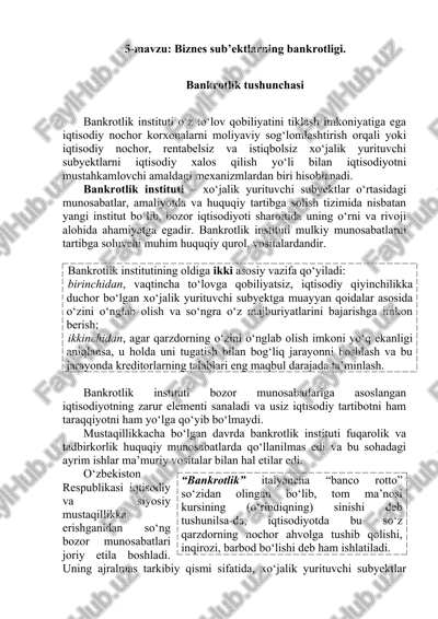 bankrotlik instituti — DOC