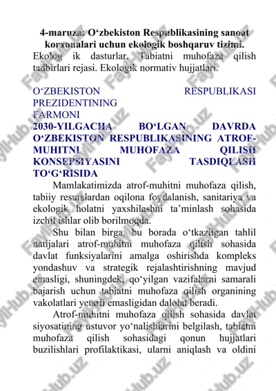 atrof-muhitni muhofaza qilish konsepsiyasi — DOC