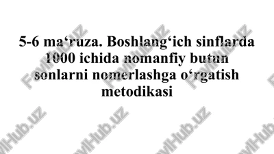 ming ichida og‘zaki va yozma raqamlash — PPTX