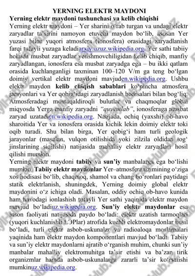 yerning elektr maydoni — DOCX