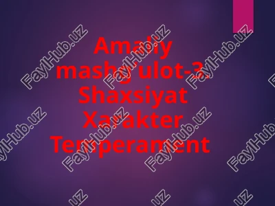 shaxsiyat — PPTX