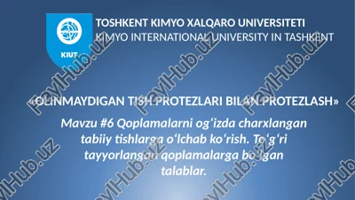 suniy qoplamalarni tayyorlash — PPTX