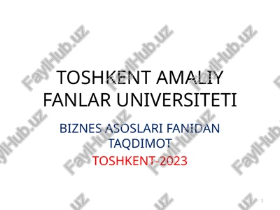 marketing tamoyillari — PPTX