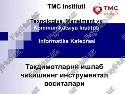 taqdimotlarni ishlab chiqishning instrumental vositalari — PPT