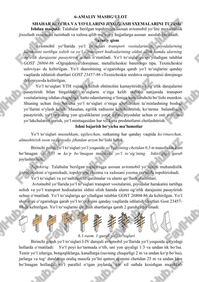 avtomobil yo‘lini muxandislik jixozlash sxemalari — DOCX
