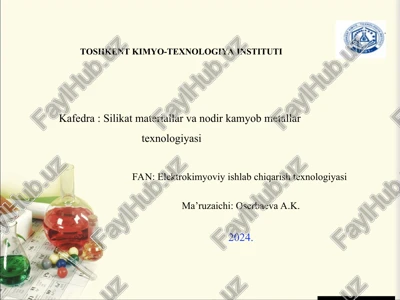 elektrokimyoviy usullar bilan metallarni korroziyadan himoylash — PPT