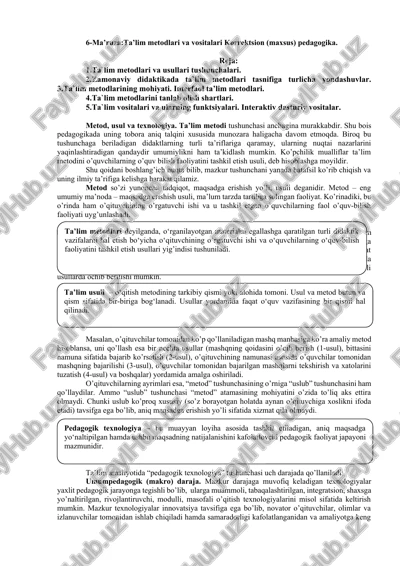 ta’lim metodlari va vositalari korrektsion — DOCX