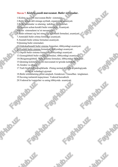 bufer sistemalar — DOCX