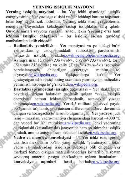 yerning issiqlik maydoni — DOCX