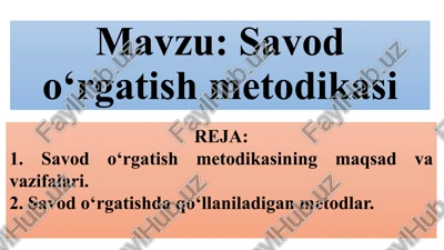savodo‘rgatish metodikasi — PPTX