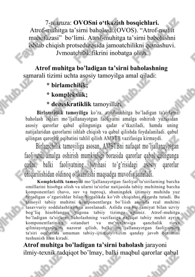 atrof-muhitga ta’sirni baholash — DOC