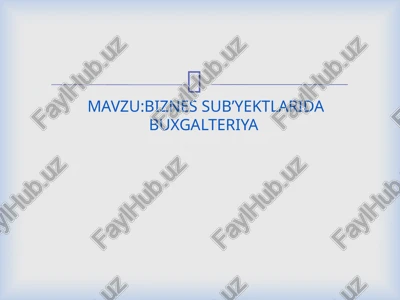 buxgalteriya hisobi — PPTX