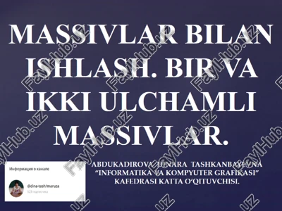 tavsiya etiladigan adabiyotlar va internet saytlari — PPTX