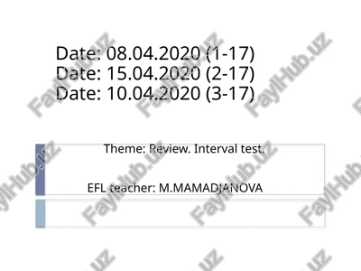 interval test - efl — PPT