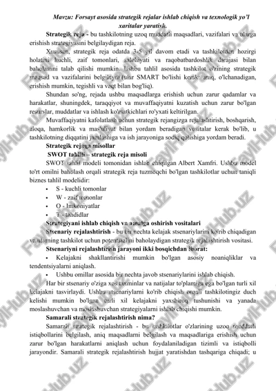 swot tahlil modeli — DOCX