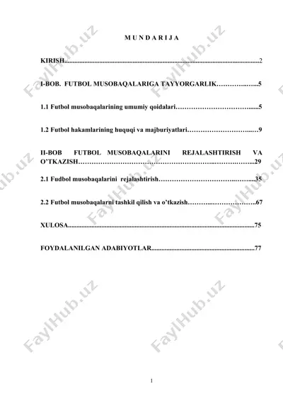 futbol uyinining musobaqadagi ahamiyati — DOC
