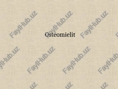 osteomielit — PPT