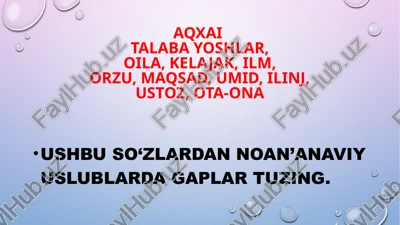 sohaviy matnlar — PPTX