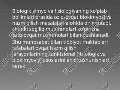 ovqatlanishning ratsional organizatsiyasi — PPT
