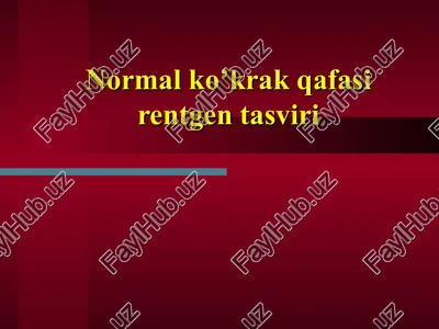 ko'krak qafasi rentgen tasviri — PPT