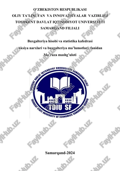qimmatli qog‘ozlar professional bozoridagi operatsiyalar buxgalteriya hisobining xususiyatlari — DOCX