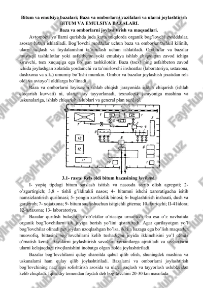 bitum va emulsiya bazalari — DOCX