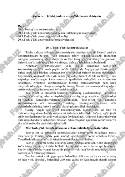 tosh-g’isht va armotosh konstruktsiyalar — DOCX