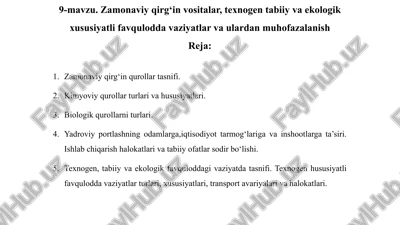 zamonaviy qirg'in vositalar — PPTX