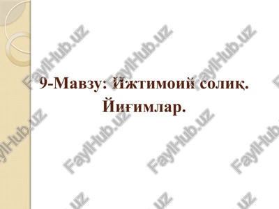 ijtimoiy soliq — PPTX