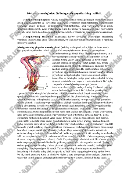 qo’lning erkin suyaklarining tuzilishi — DOCX