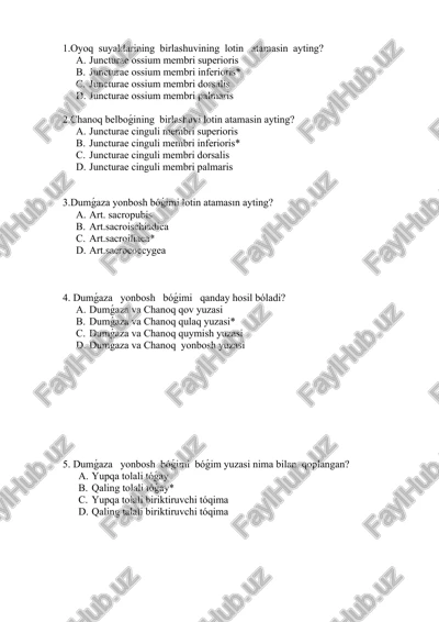 dumǵaza yonbosh bóǵimi lotin atamasın — DOCX