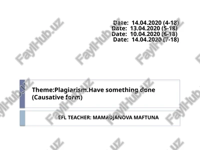 plagiarism — PPT