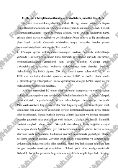 yer osti kommunikatsiyalari — DOCX