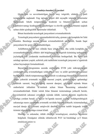 bitum bazalari va tsexlari — DOCX