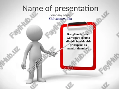 ranglimetallarni galvanic qoplamasi — PPTX