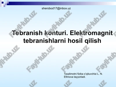 tebranish konturi — PPT