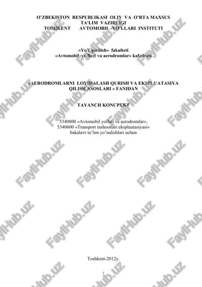 aeroportlar va aerodromlar — DOC