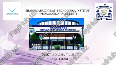 maktabgacha ta’lim tashkilotining ish hujjatlari — PPTX